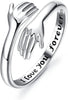 925 Sterling Silver Hug Ring for Women - I Love you Forever