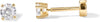 Flat Back Stud Earrings for Women, 14K Gold Plated CZ Cartilage Studs - main view