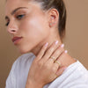 Flat Back Stud Earrings for Women, 14K Gold Plated CZ Cartilage Studs - view 4