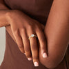 14K Gold Plated Halo Ring Heart Ring for Women Square Round Day Love Promise Rings for Her - view 2