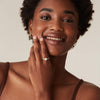 14K Gold Plated Halo Ring Heart Ring for Women Square Round Day Love Promise Rings for Her - view 4