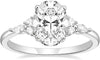 3CT Engagement Ring Oval Cut Cubic Zirconia Marquise Round CZ Eternity Wedding Band for Women Size 3-12 - Silver 10.5