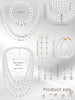 8 Pcs Pearl Necklace Earring Set for Women Faux - view 2