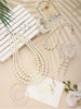 8 Pcs Pearl Necklace Earring Set for Women Faux - view 7