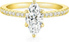 2CT Engagement Ring for Women Marquise Cut Cubic Zirconia Wedding Band CZ Promise Anniversary Ring Size 3-12 - main view