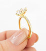 2CT Engagement Ring for Women Marquise Cut Cubic Zirconia Wedding Band CZ Promise Anniversary Ring Size 3-12 - view 3
