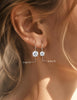 Moissanite Earrings, D Color Sterling Silver Dangle Drop Earrings for Women - view 2