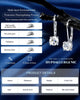 Moissanite Earrings, D Color Sterling Silver Dangle Drop Earrings for Women - view 3