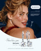 Moissanite Earrings, D Color Sterling Silver Dangle Drop Earrings for Women - view 4
