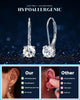 Moissanite Earrings, D Color Sterling Silver Dangle Drop Earrings for Women - view 6