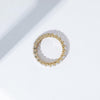 14K Gold Plated Cubic Zirconia Stackable Statement Ring - view 4