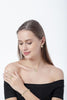 4pcs Cubic Zirconia Wedding Jewelry Sets for Bride Cubic Zirconia Pendant Necklace Earrings Link Tennis Bracelet Open Ring Set for Women - view 3