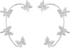 Butterfly Ear Cuffs Earrings Rhinestone Butterfly Ear Wrap No Piercing Ear Cuff Clip On Earrings for Women - view 5