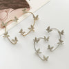 Butterfly Ear Cuffs Earrings Rhinestone Butterfly Ear Wrap No Piercing Ear Cuff Clip On Earrings for Women - view 6