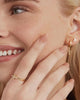 14K Gold Plated Cross Religious Ring for Women, Cubic Zirconia Rings - view 4