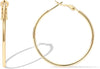 Gold Hoop Earrings for Women, 14K Gold Plated Paddle-Back Hoops - main view