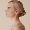Gold Hoop Earrings for Women, 14K Gold Plated Paddle-Back Hoops - view 3