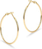 Gold Hoop Earrings for Women, 14K Gold Plated Paddle-Back Hoops - view 4