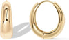Gold Hoop Earrings for Women, 14K Gold Plated Small Chunky Hoops - main view