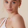 Gold Hoop Earrings for Women, 14K Gold Plated Small Chunky Hoops - view 2