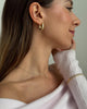 Gold Hoop Earrings for Women, 14K Gold Plated Small Chunky Hoops - view 5