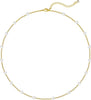 Pearl Necklace 4MM 6MM 8MM Dainty Round Imitation Pearl Choker Necklace Wedding Pearl Necklace Delicate Jewelry for Women Simple Bridesmaid Jewelry - 4mm Gold Satellite Pearl Necklace(14"+2")