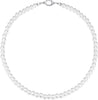 Pearl Necklace 4MM 6MM 8MM Dainty Round Imitation Pearl Choker Necklace Wedding Pearl Necklace Delicate Jewelry for Women Simple Bridesmaid Jewelry - 6mm Silver Pearl Necklace(18"+2")