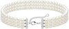 Pearl Necklace 4MM 6MM 8MM Dainty Round Imitation Pearl Choker Necklace Wedding Pearl Necklace Delicate Jewelry for Women Simple Bridesmaid Jewelry - 6mm Three-layer Pearl Choker(13.7"+2)