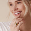 18K Gold Plated 3 Rings Set, Gold Stacking Rings for Women - view 2