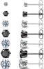 Silver Gold Black Stud Earrings Set 7Pairs Cubic Zirconia Titanium Stainless Steel Silver Rose Gold Black CZ Cartilage Stud Earrings Jewelry Sets for - 7 Pairs Shiny Silver Black Stud Earrings