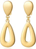 Gold Silver Clip On Dangle Earrings for Women Fashion Jewelry - A Clip Gold