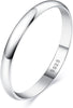 925 Sterling Silver Ring for Women High Polished Plain Stackable Thumb Rings Wedding Band Ring Comfort Fit Size 4 to 12, 1mm 2mm 3mm 4mm 5mm 6mm - Ring Width : 2 mm 8