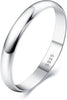 925 Sterling Silver Ring for Women High Polished Plain Stackable Thumb Rings Wedding Band Ring Comfort Fit Size 4 to 12, 1mm 2mm 3mm 4mm 5mm 6mm - Ring Width : 3 mm 8