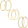 925 Sterling Silver Earrings Large Rhinestone Hoop Earrings Big Cubic Zirconia Hoop Earrings Thin Rhinestones Round Hoop Earrings for Women - Gold,earrings set,40mm