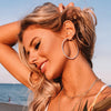 925 Sterling Silver Earrings Large Rhinestone Hoop Earrings Big Cubic Zirconia Hoop Earrings Thin Rhinestones Round Hoop Earrings for Women - view 4