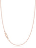 18K Gold Plated 925 Sterling Silver Chain Necklace for Women 1.1mm Thin Dainty Cable Chain Available in Gold Silver and Rose Gold - 17 Inch Rose Gold