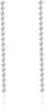 Rhinestone Earrings Dangling for Women Sparkly Silver Dangle Earrings Long Chandelier Earrings Tassel Lightweight Ear Studs Cubic Zirconia Crystal - Silver-Linear Earrings