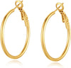 4 Pairs Silver Gold Hoop Earrings for Women 14K Gold Plated Hoop Earrings Set Ea