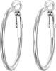 4 Pairs Silver Gold Hoop Earrings for Women 14K Gold Plated Hoop Earrings Set Ea