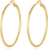 4 Pairs Silver Gold Hoop Earrings for Women 14K Gold Plated Hoop Earrings Set Ea