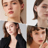 4 Pairs Silver Gold Hoop Earrings for Women 14K Gold Plated Hoop Earrings Set Earring Lightweight Dangle Earrings Set - view 4