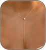 Gold Necklace for Women with Dainty Long Necklace 14k Gold Plated Lariat Long Necklaces for Women Simple Statement Drop Necklace Fashion Body Chain - 20-Gold