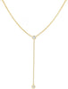 Gold Necklace for Women with Dainty Long Necklace 14k Gold Plated Lariat Long Necklaces for Women Simple Statement Drop Necklace Fashion Body Chain - 23-Gold