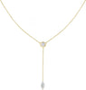 Gold Necklace for Women with Dainty Long Necklace 14k Gold Plated Lariat Long Necklaces for Women Simple Statement Drop Necklace Fashion Body Chain - 6-Gold