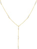 Gold Necklace for Women with Dainty Long Necklace 14k Gold Plated Lariat Long Necklaces for Women Simple Statement Drop Necklace Fashion Body Chain - 4-Silver