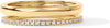 18K Gold Plated Cubic Zirconia Dual Stacking Rings for Women Gold Eternity Band for Women Thumb Ring - view 3