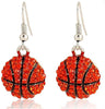 Classic Baseball Cubic Zirconia Basketball Volleyball Football Soccer Sports Earrings Stud Posts Ideal Present for Women Boys - Dangle Basketball