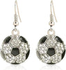 Classic Baseball Cubic Zirconia Basketball Volleyball Football Soccer Sports Earrings Stud Posts Ideal Present for Women Boys - Dangle Soccer
