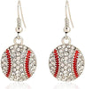 Classic Baseball Cubic Zirconia Basketball Volleyball Football Soccer Sports Earrings Stud Posts Ideal Present for Women Boys - Dangle Baseball