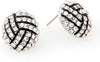 Classic Baseball Cubic Zirconia Basketball Volleyball Football Soccer Sports Earrings Stud Posts Ideal Present for Women Boys - Volleyball
